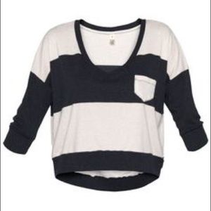 TNA Striped Crop Sweater